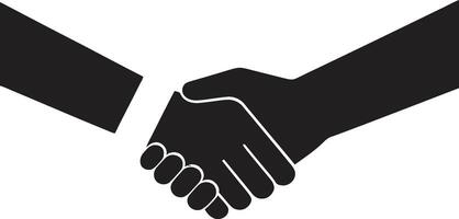 Formal Harmony Handshake Symbol in Noir Bond of Concord Black Handshake Icon Design vector