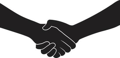 Bond of Unity Black Handshake Icon Design Concordance Alliance Handshake Graphic Element vector