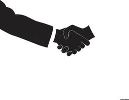 Unity Pact Iconic Handshake Symbol in Black Mutual Concord Handshake Emblem in Black vector