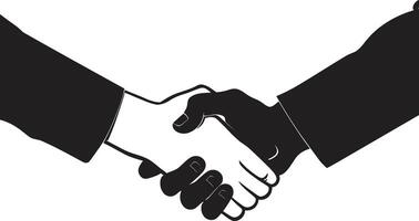 Bond of Unity Handshake Graphic Element Concordance Emblem Black Handshake Symbol vector