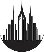 Chic Urban Design Modern Black Architectural Element Noir Nostalgia Stylish Abstract Architecture vector