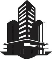 Gothic Gallery Sophisticated Abstract Architecture Design Silent Serenity Minimalistic Black Structure vector