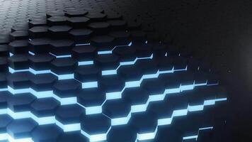 VJ loop hexagon glow digital background video