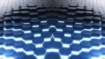 VJ loop hexagon glow digital background video