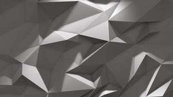 White abstract low poly triangle background with shadow video