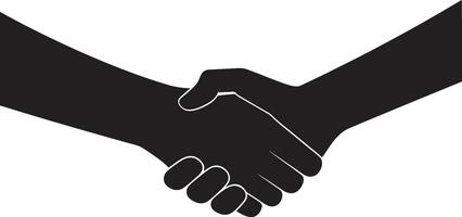 Formal Unity Handshake Icon Bond of Concord Black Handshake Design vector