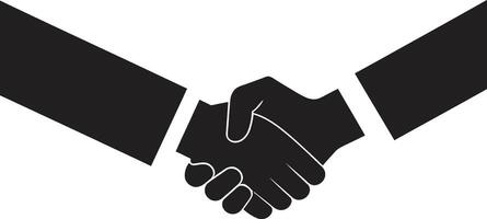 Formal Gesture Handshake Symbol Bond of Unity Black Handshake Graphic vector