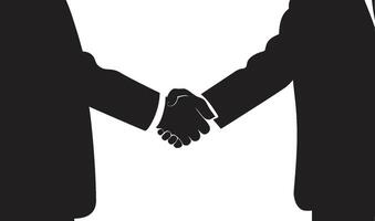 Mutual Accord Handshake Icon in Noir Monochrome Unity Black Handshake Graphic Design vector