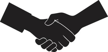 Unity Harmony Handshake Icon Mutual Concordance Black Handshake Design vector