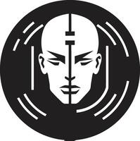 Binary Bandit Digital Cyber Thief Graphic Code Criminal Sinister Thief Symbol vector