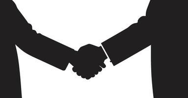 Monochrome Concord Iconic Handshake Design in Black Mutual Respect Black Handshake Graphic Element vector
