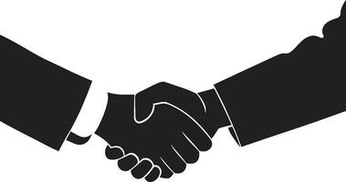 Unity Accord Handshake Symbol Mutual Concordance Black Handshake Graphic vector