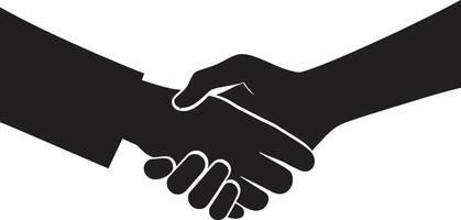 Alliance Compact Black Handshake Design Unity Accord Handshake Icon vector