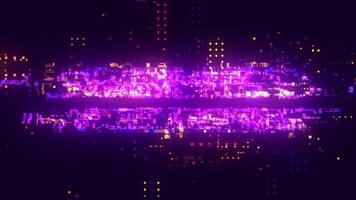 Animation of Business Intelligence glow neon glitch text digital effect video