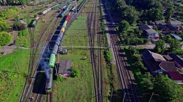 Railway Station with lots of Lines and Freight Trains video