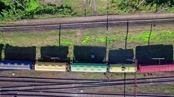 Railway Station with lots of Lines and Freight Trains video