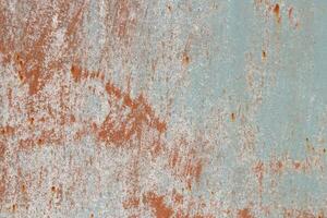 Weathered Rusty on Out of Color Blue Paint Wall Texture. Scratch photo