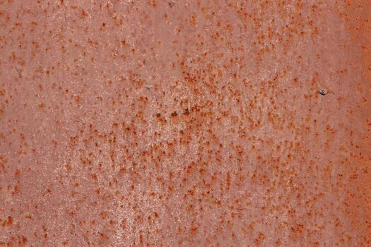 Rusty Grit on Out of Color Red Paint Wall Texture. Blank Clean Corroded Surface. photo