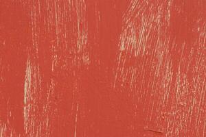 Weathered Red Painted Wall Texture. Brush Strokes. photo