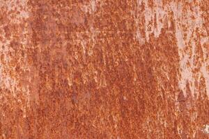Rusty Painted Wall Texture. Blank Clean Corroded Surface. photo