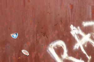 Rusty Painted Wall Texture. Stickers photo