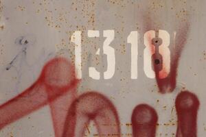 Rust Painted Wall Texture. Number 1318. photo