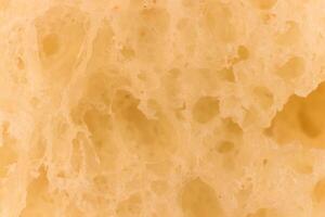Pulp of bread macro closeup. Texture background. photo