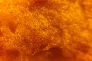 French baguette bread crustacean macro closeup. Texture backgrou photo