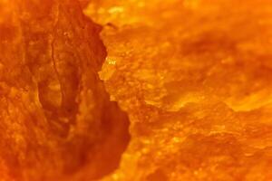 French baguette bread crustacean macro closeup. Texture backgrou photo
