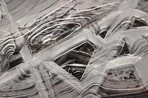 Ice Pattern Surface Background Texture. Wavy Drawings of Ice Lin photo
