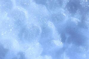 Night Blue Foam Plastic Texture. Abstract Styrofoam Background. Macro Closeup. photo