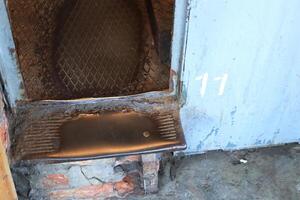Rubbed a small iron stair. Exit to the colonnade of St. Isaac's Cathedral. photo