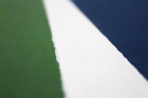 Tennis Playground Markup Line Background Texture. Focused Foreground with Blurred Background. Macro Closeup. photo