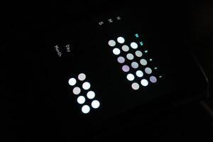 Innovation Electronic Watch Gadget. Display Data Controls Background. Macro Closeup. photo