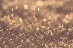 Winter Warm Backdrop. Blurred Christmas Glitter Background. photo