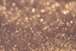 Winter Warm Backdrop. Blurred Christmas Glitter Background. Snow Surface Bokeh Texture. photo