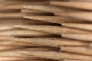 Toothpicks Stack Background. Macro Closeup. Top view. photo