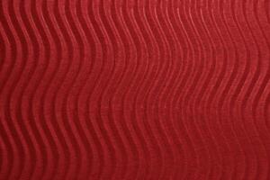 Red Paper Vertical Waves Texture. Embossed Waves on Detailed Paper Background. Corrugated Wavy Cardboard Backdrop. photo