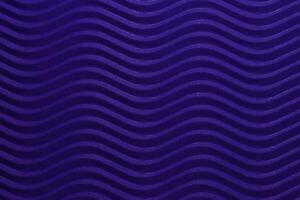 Blue Paper Horizontal Waves Texture. Embossed Waves on Detailed Paper Background. Corrugated Wavy Cardboard Backdrop. photo