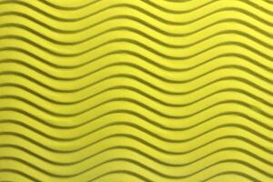 Yellow Paper Horizontal Waves Texture. Embossed Waves on Detailed Paper Background. Corrugated Wavy Cardboard Backdrop. photo
