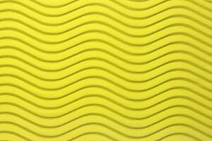 Yellow Paper Horizontal Waves Texture. Embossed Waves on Detailed Paper Background. Corrugated Wavy Cardboard Backdrop. photo