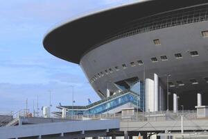 Saint-Petersburg Stadium with massive modern architecture. photo