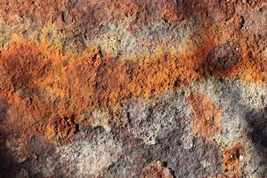 Old sea corroded metal. Hard rust texture. Detailed rusted macro closeup. photo