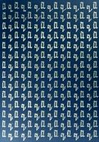 Calligraphic white on dark blue letter Q learning skills paper page. Calligraphy letters q background. Lettering practice writing worksheet. Handwriting symbol filling pattern. photo