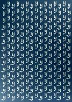 Lettering white on dark blue practice writing worksheet. Handwriting symbol filling pattern. Calligraphic letter Y learning skills paper page. Calligraphy letters y background. photo