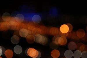 Road light blur. Blurred lights background. photo