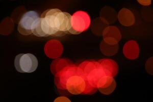 Blurred lights background. Road light blur. photo