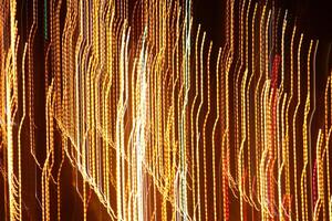 Road light traces. Trail lines background. Traffic bright lamps tracks. photo