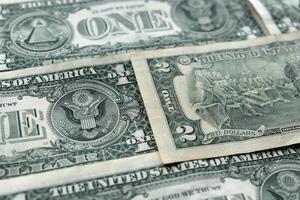 Cash filling background. Wealth financial backdrop. Earning pattern. Money banknotes texture. photo