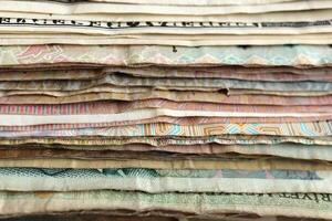 Money banknotes texture. Cash filling background. Wealth financial backdrop. Earning pattern. photo